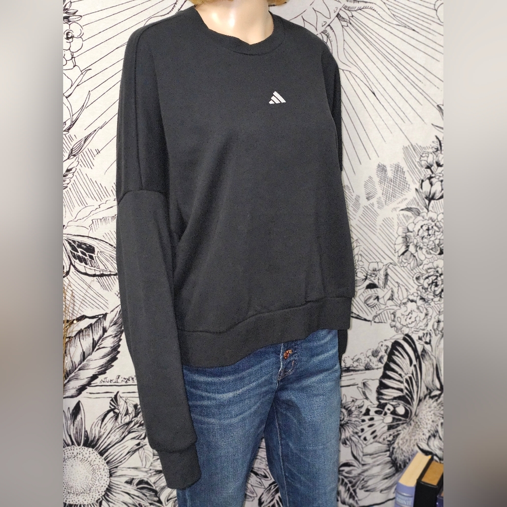 Adidas Black Oversized Sweatshirt Sz Large